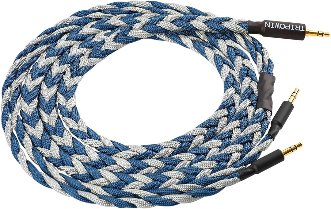 LINSOUL Tripowin GranVia Upgraded OFC hohe Reinheit Kopfhörer Audio Ersatzkabel, Dual 3.5mm Stecker