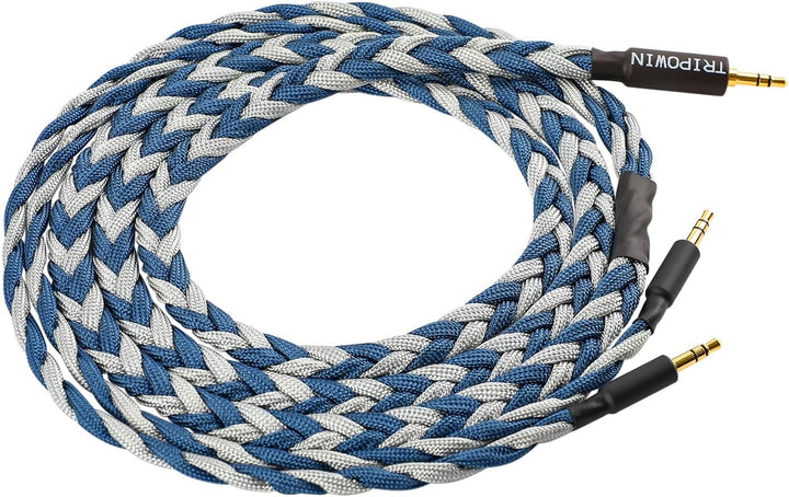 LINSOUL Tripowin GranVia Upgraded OFC hohe Reinheit Kopfhörer Audio Ersatzkabel, Dual 3.5mm Stecker