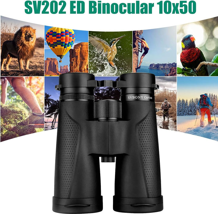 Svbony SV202 ED Fernglas 10x50, BAK4 Prisma Wasserdicht Fernglas Fernrohr Professionelles für Vogelb
