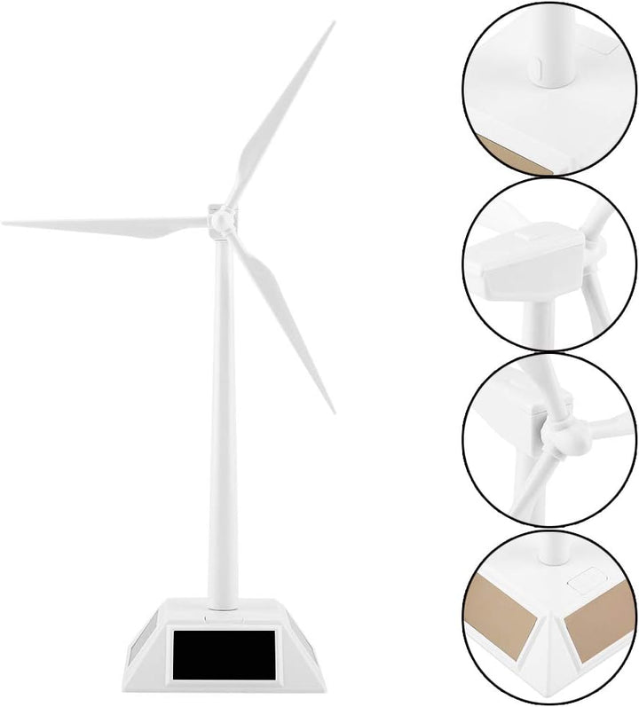 Raguso Windmühle Modell Mini Windmühle Modell Solarbetriebenes Desktop-Dekor Kindergeschenke