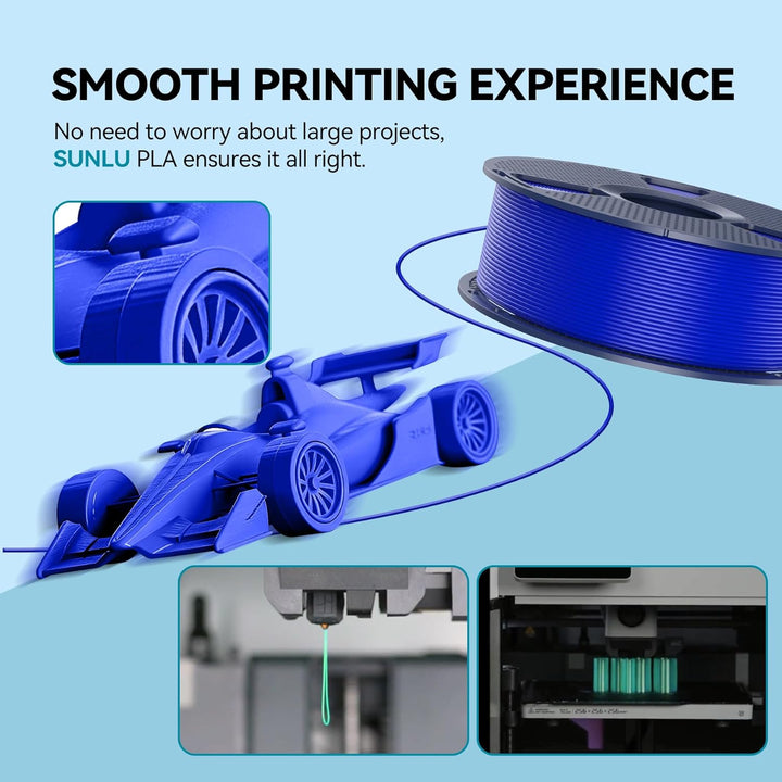 SUNLU PLA Filament 1.75mm,Sauber Gewickelt 3D Drucker Filament PLA 1.75mm,Massgenauigkeit +/- 0,02mm
