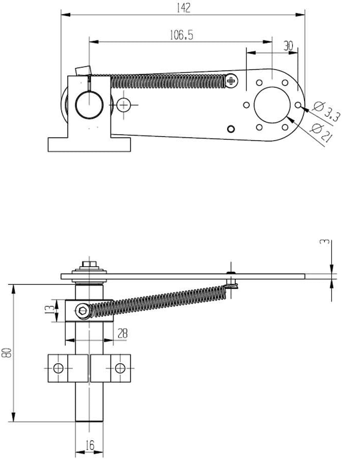 Encoder-Halterung, Aluminiumlegierung, rutschfest, verstellbar, Encoder, Federhalterung, Halterung,