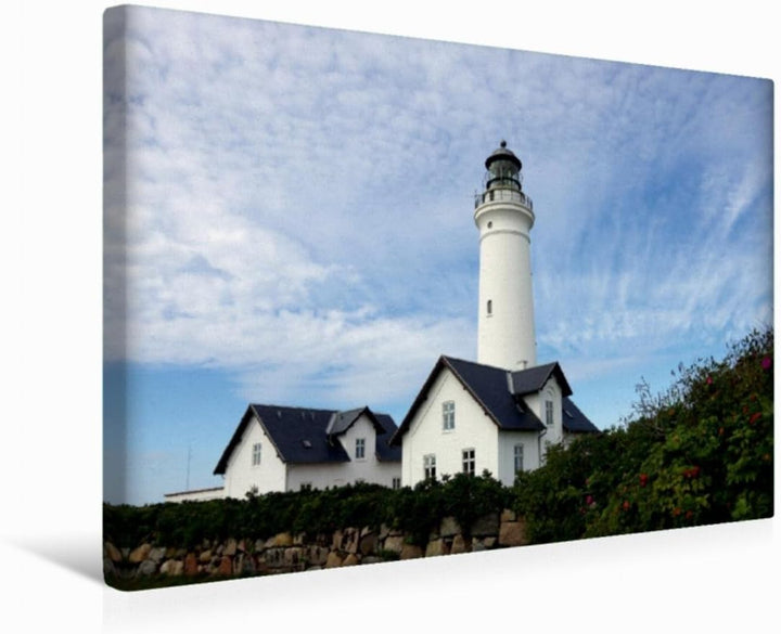 Premium Textil-Leinwand 45 x 30 cm Quer-Format Hirtshals Fyr | Wandbild, HD-Bild auf Keilrahmen, Fer