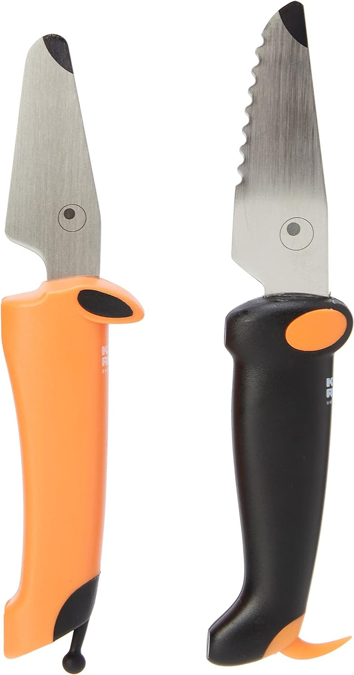 KUHN RIKON kinderkitchen Kindermesser Set Hund, schwarz/orange, Edelstahl, Schwarz & Orange Schwarz