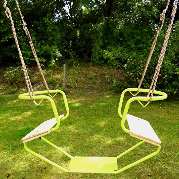 Loggyland Doppelschaukel Schiffsschaukel Schaukel für 2 Kinder (apfelgrün), Apfelgrün