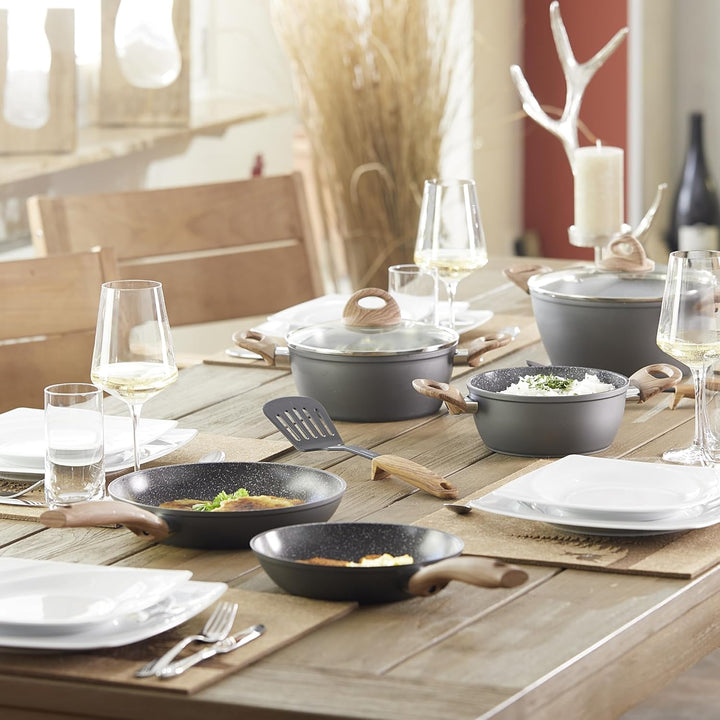 STONELINE Ceramic Keramikpfanne Töpfe Set 14 teilig 18/20/24cm Töpfe Pfannen PFAS-frei Topfset Pfann