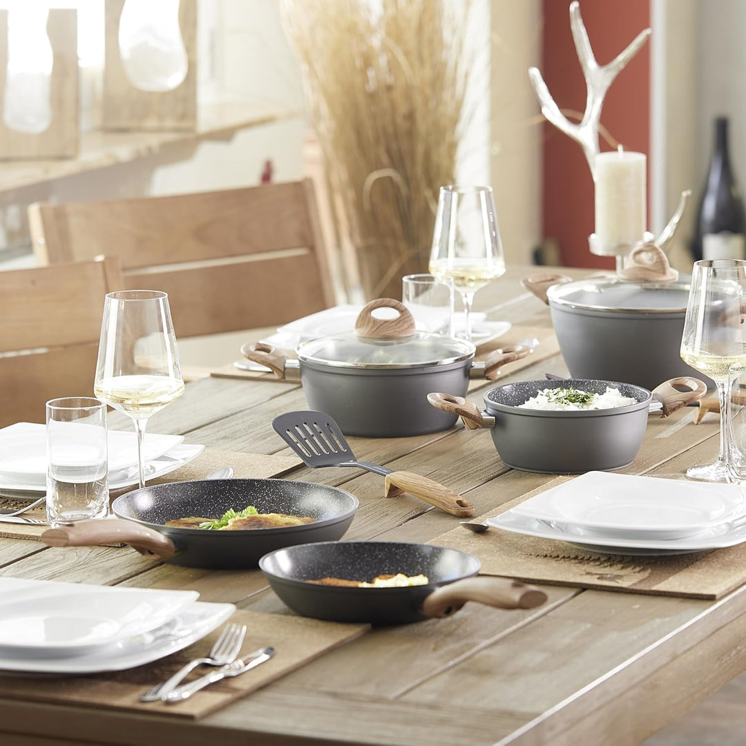 STONELINE Ceramic Keramikpfanne Töpfe Set 14 teilig 18/20/24cm Töpfe Pfannen PFAS-frei Topfset Pfann