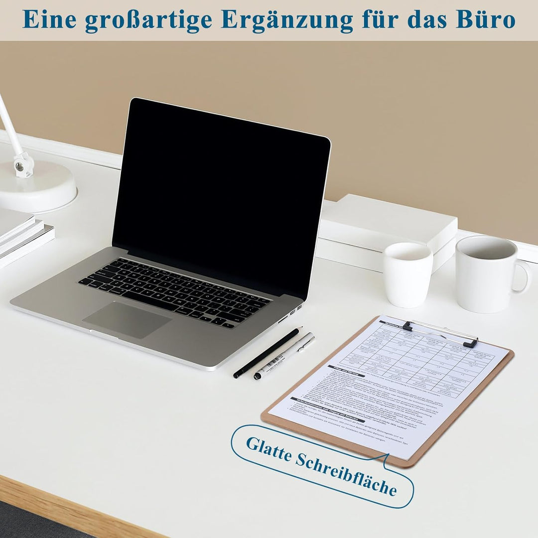 ZCZN Klemmbrett A4, 8 Stück stapelbare Schreibbrett mit Metallklammer, Zwischenablage für Studenten,