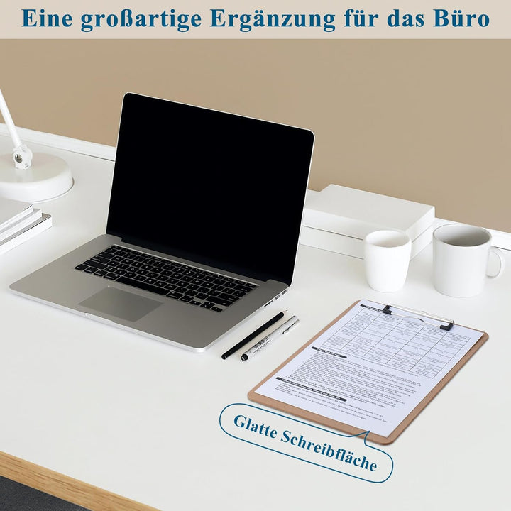 ZCZN Klemmbrett A4, 8 Stück stapelbare Schreibbrett mit Metallklammer, Zwischenablage für Studenten,