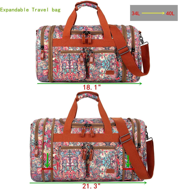 BAOSHA Mehrfarbig Frauen Reisetaschen Reise Duffel Weekender Bag Sporttasche für Damen Carry on Schl