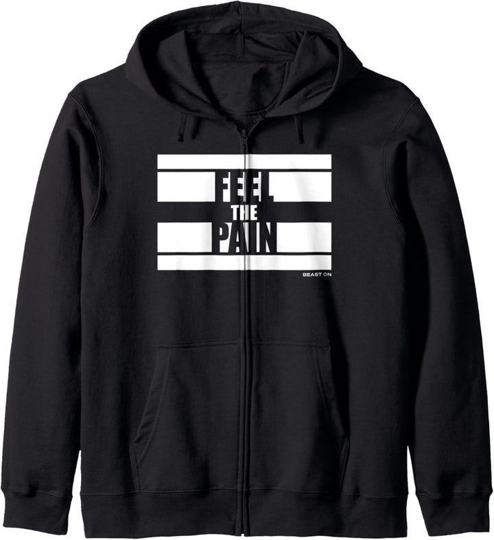 Feel the Pain Fitness Sprüche Gym Motivation Training Kapuzenjacke