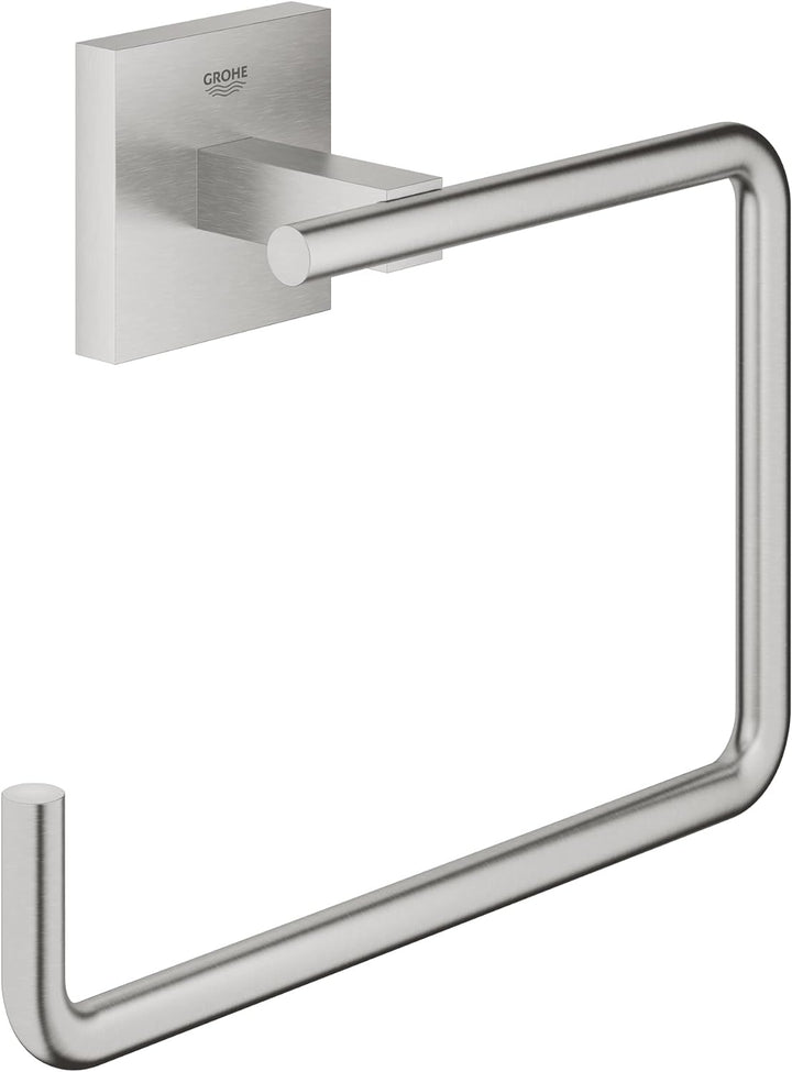 GROHE Start Cube - Handtuchring (verdeckte Befestigung, Material: Metall), supersteel, 40975DC0, Sup