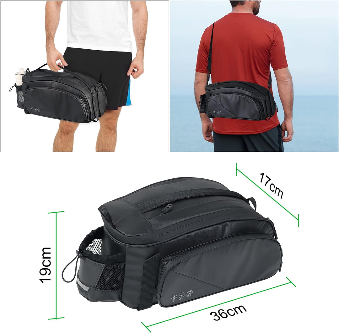 HOMPER Fahrradtaschen für Gepäckträger Wasserdict Fahrradtaschen Reflektierend Gepäckträgertasche Mu