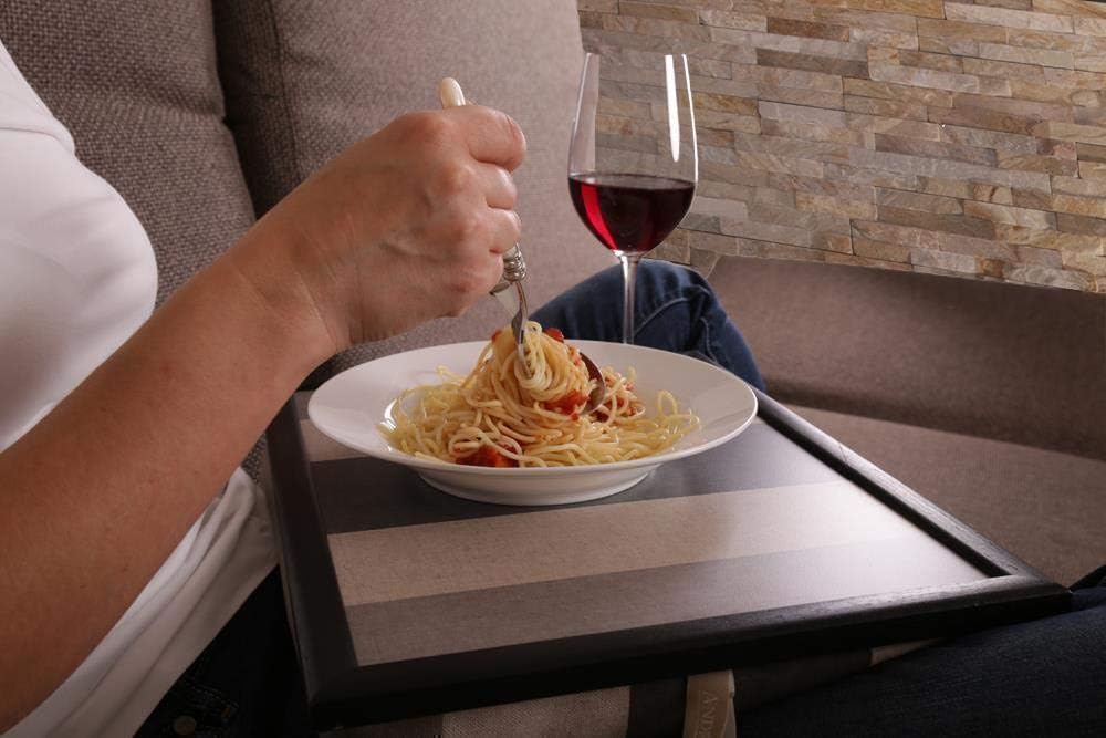 Andrew´s Knietablett Laptray mit Kissen Tablett für Laptop Schwarz Uni