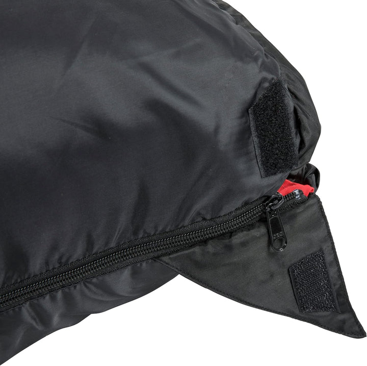 Trespass Envelop Hohlfaser 3 Jahreszeiten Einzelschlafsack für Reisen Camping Schwarz Einheitsgrösse