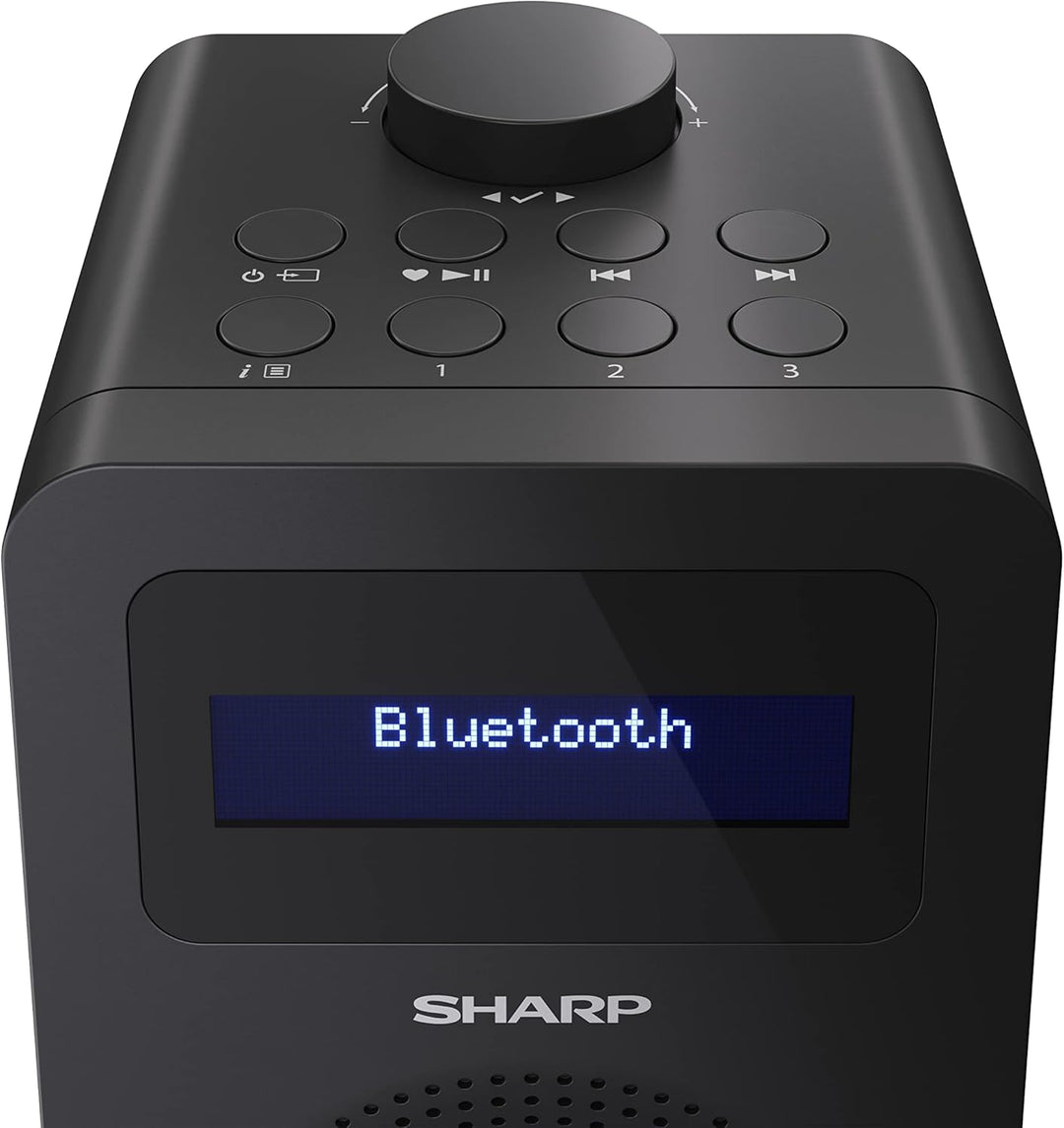 SHARP DR-430 Digitalradio (DAB/DAB+/FM mit RDS, Bluetooth 5.0, Kopfhöreranschluss, 5 Watt), schwarz