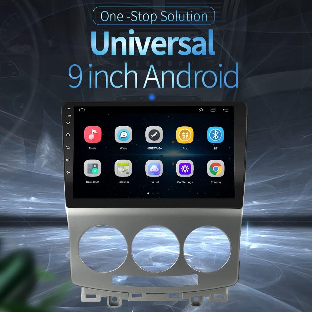 LEXXSON Carplay Radio Android Radio für Mazda 5 2005-2010 mit 9 Zoll kapazitivem Touchscreen SWC GPS