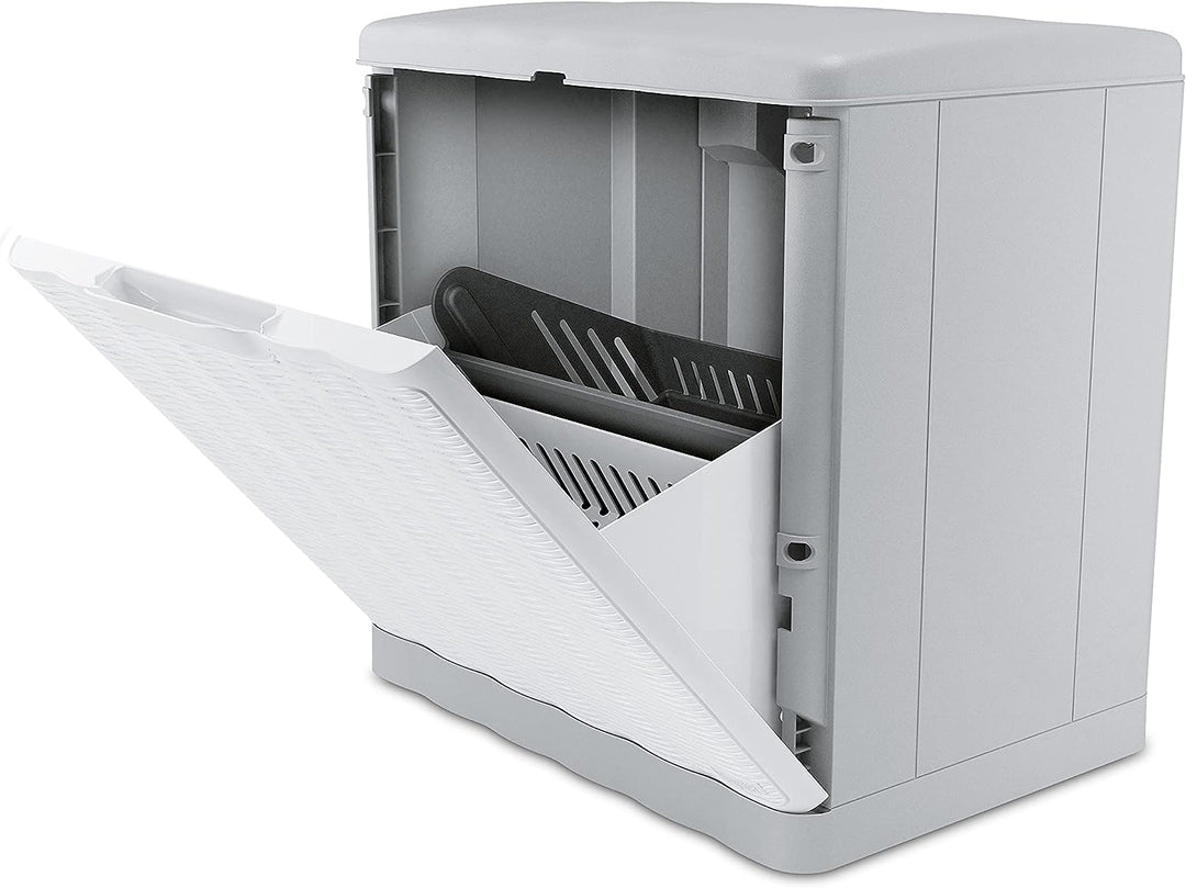 Stefanplast 30340 Schuhschrank-Box, Aufbewahren, In Rattanoptik aus Kunststoff, 40 x 30 x 40 cm