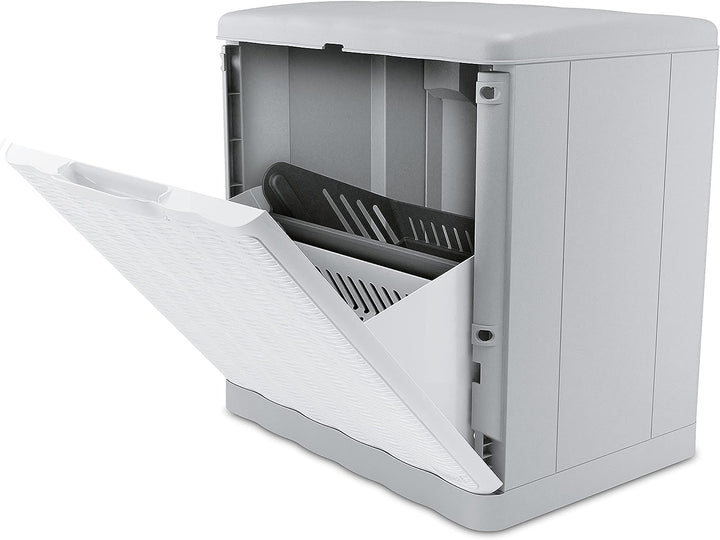 Stefanplast 30340 Schuhschrank-Box, Aufbewahren, In Rattanoptik aus Kunststoff, 40 x 30 x 40 cm