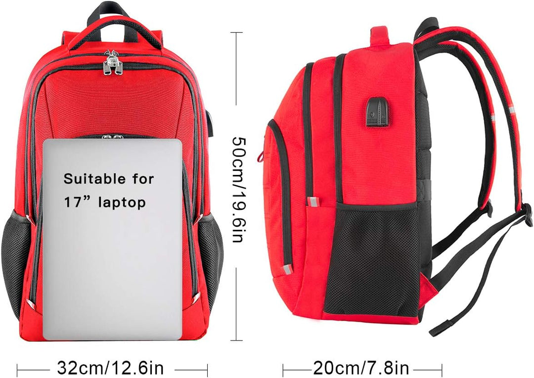 Della Gao Laptop-Rucksack, grosser Computer-Rucksack mit USB-Ladeanschluss und Kopfhörerloch, Busine