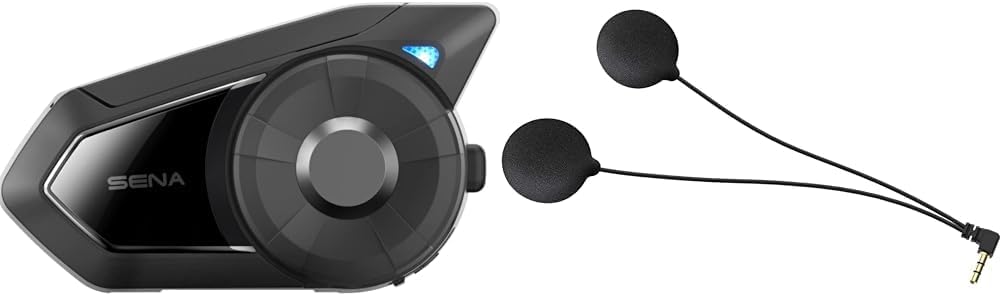 Sena 30K Bluetooth Headset für Motorräder/Mesh Kommunikationssystem mit HD Lautsprechern, Schwarz, E