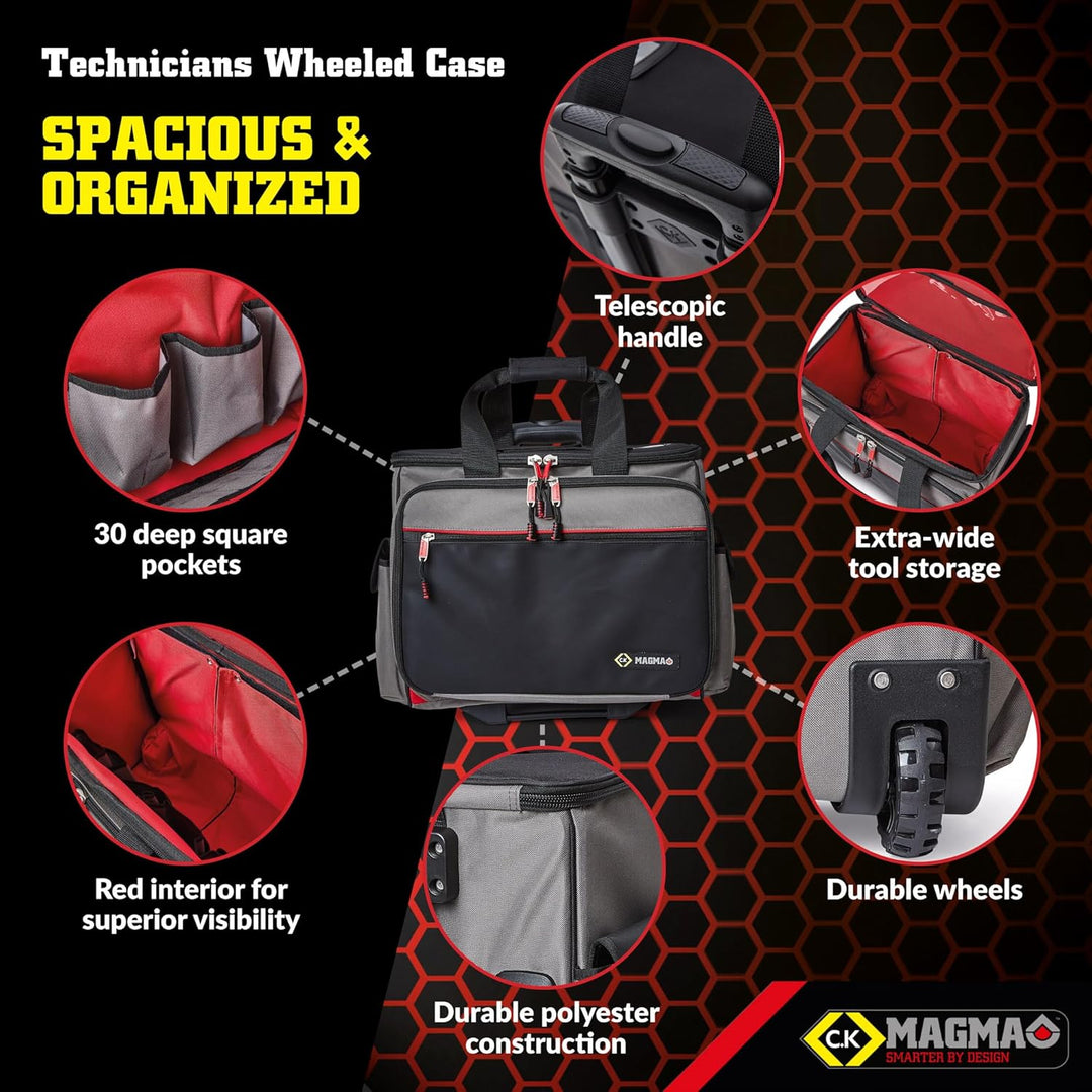 C.K Magma MA2650 Techniker Werkzeugtasche Trolley | 50 x 30 x 40 cm | Einfacher Transport | Stabil &