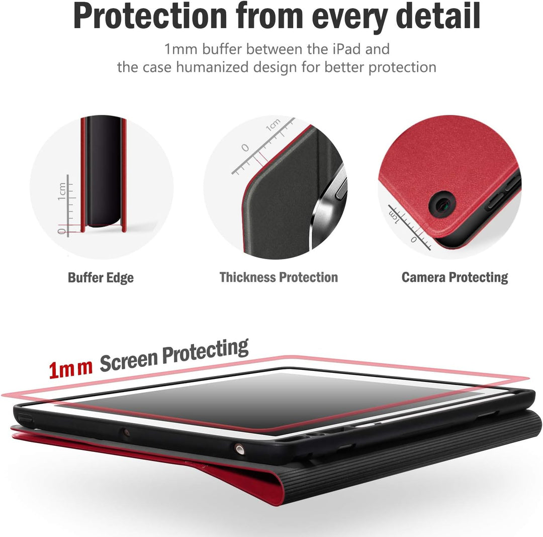 Antbox Hülle für iPad 10.2 (9. Generation/8. Generation/7. Generation) mit stifthalter Auto Schlaf/W