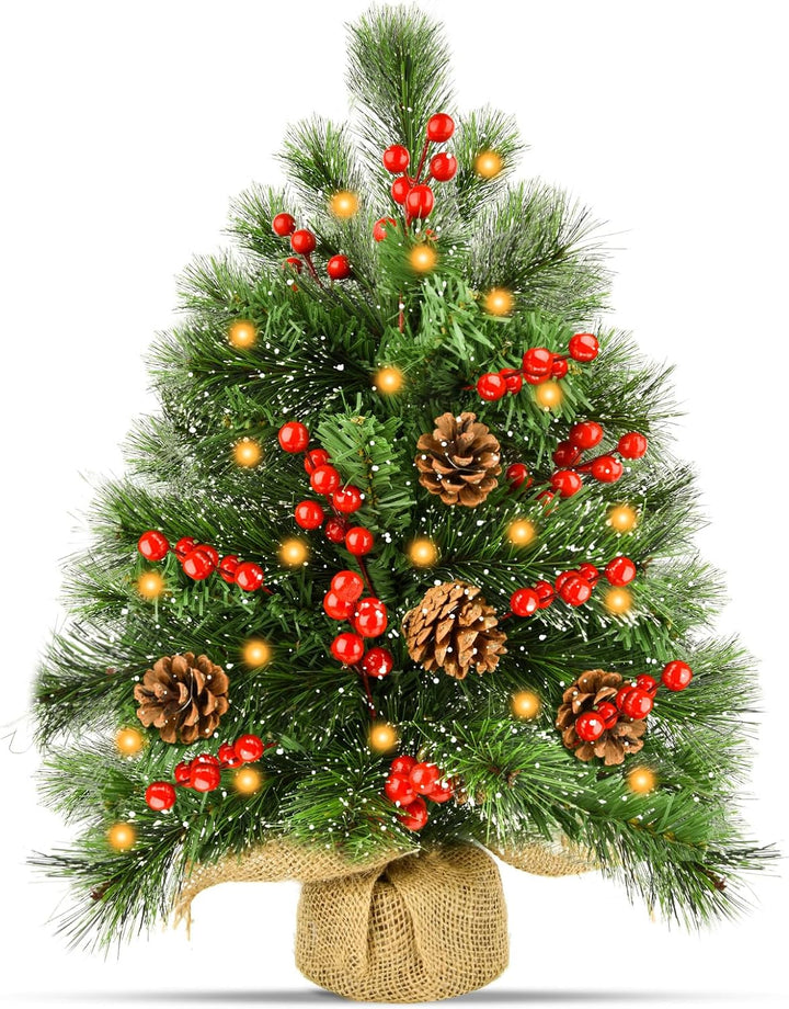 Bilivry Mini Weihnachtsbaum,50cm/1.64ft Mini Christmas Tree Decorations,LED-Weihnachtsbaum für Essti