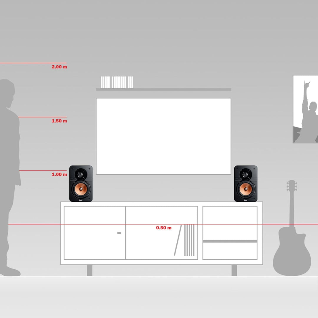 Teufel Ultima 20 - HiFi-Regallautsprecher, Kompakt & Leistungstark, Phase-Plug, Präziser Sound, 2-We