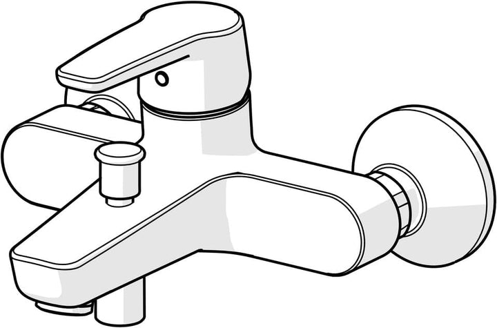 Hansa 51442193 Badewanne Mischbatterie für Wandaufbau HANSAPINTO | automatische Rückstellung Brause/