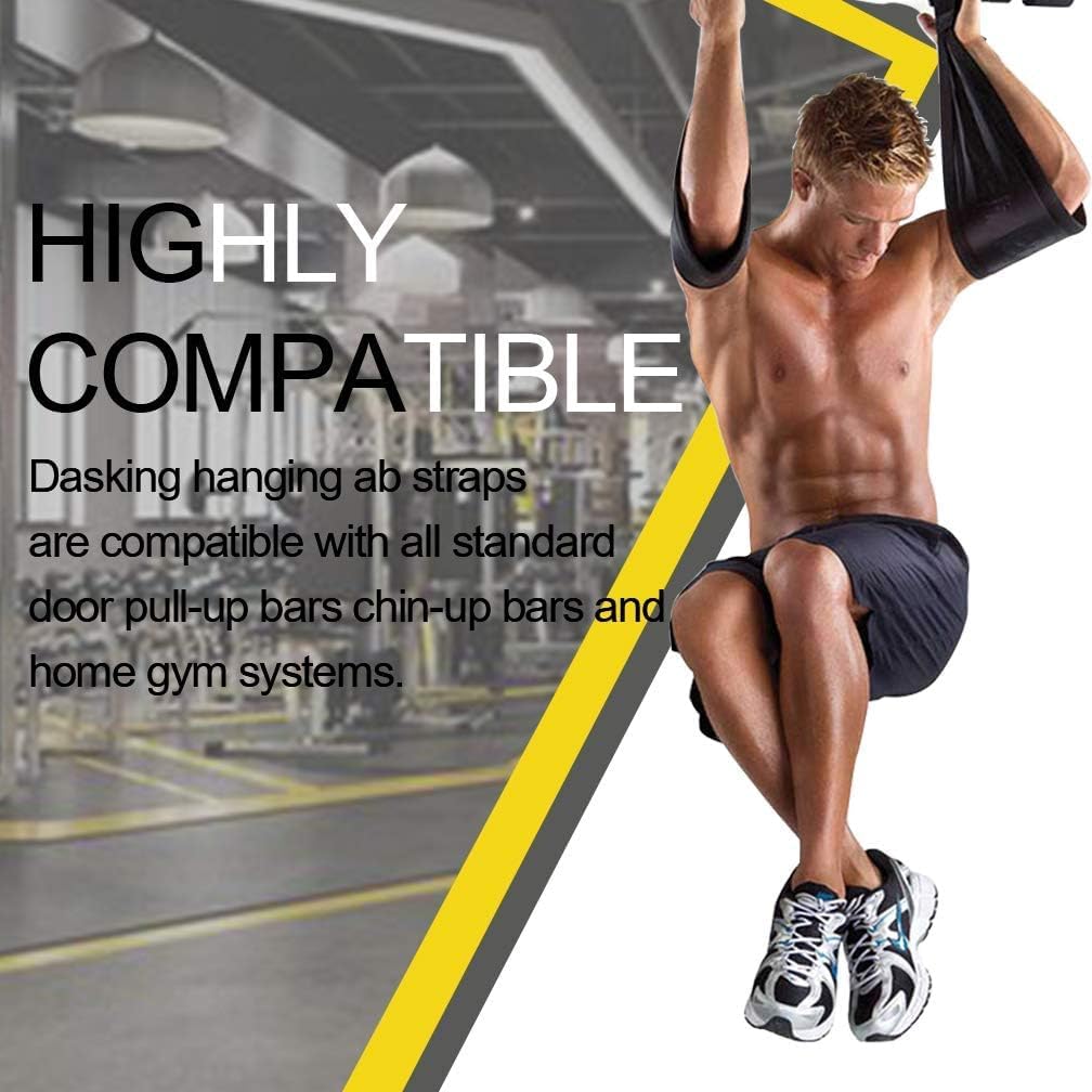 DASKING Bauchmuskelschlaufen Armschlaufen für Bauchtraining, Klimmzugstange Bauchtrainer, Fitness Ab