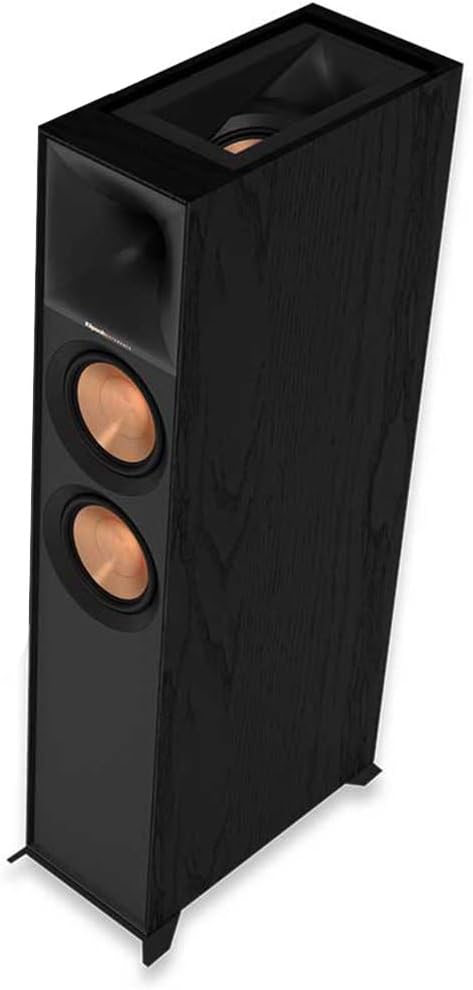 Klipsch R-605FA Black (Einheit) - Schwarzer Bodenlautsprecher mit Dolby Atmos - Woofer 6,5 Zoll