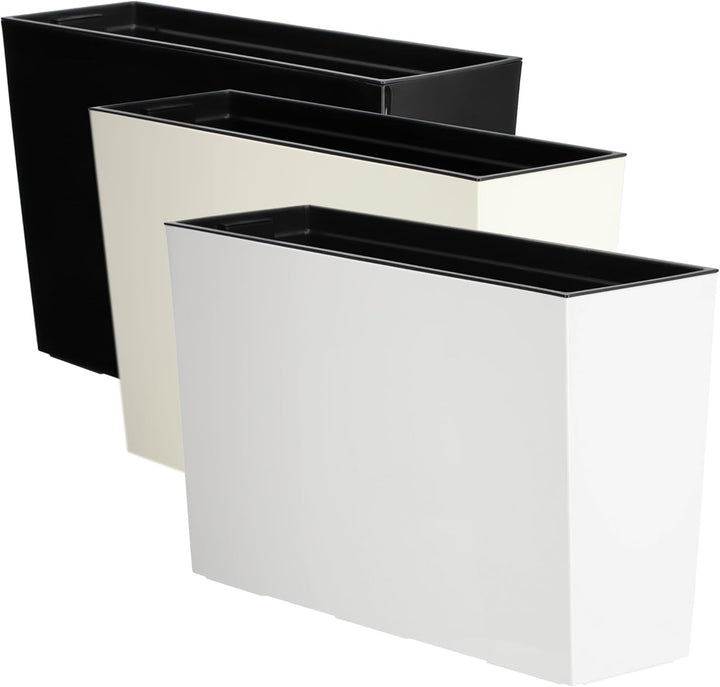 KADAX Blumenkasten aus Kunststoff, 18,5x55,7cm, 5 Farben, Blumentopf mit Bewässerungsbändern, Balkon