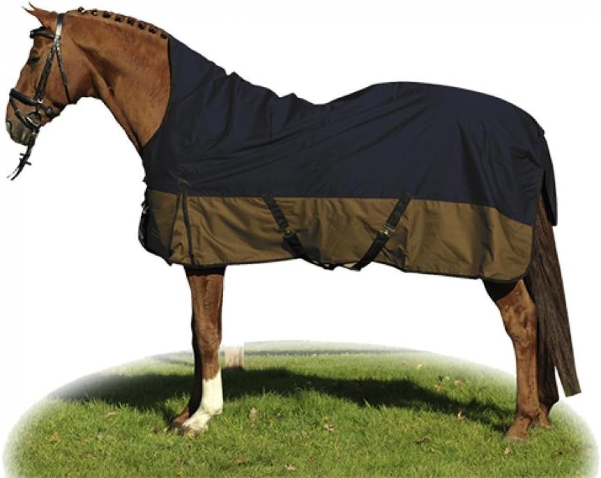 Weidedecke Highneck -Florenz- 600D m. Polarfleece, Farbe:6924 dunkelblau/braun, Grösse:115 Rückenlän
