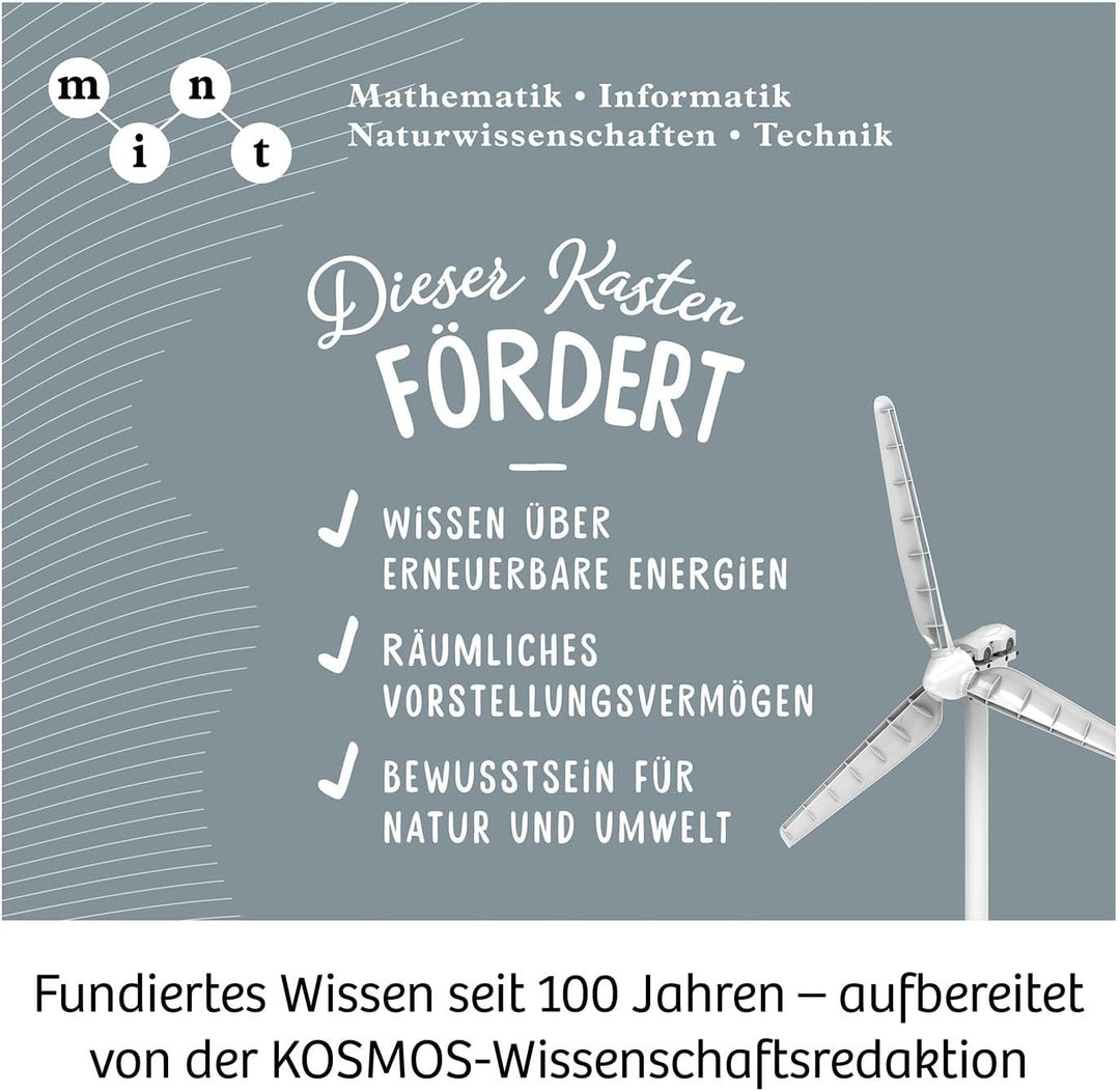 KOSMOS 621353 Windrad, Entdecke erneuerbare Energien, Bausatz für Windrad zur emmissionsfreien Strom