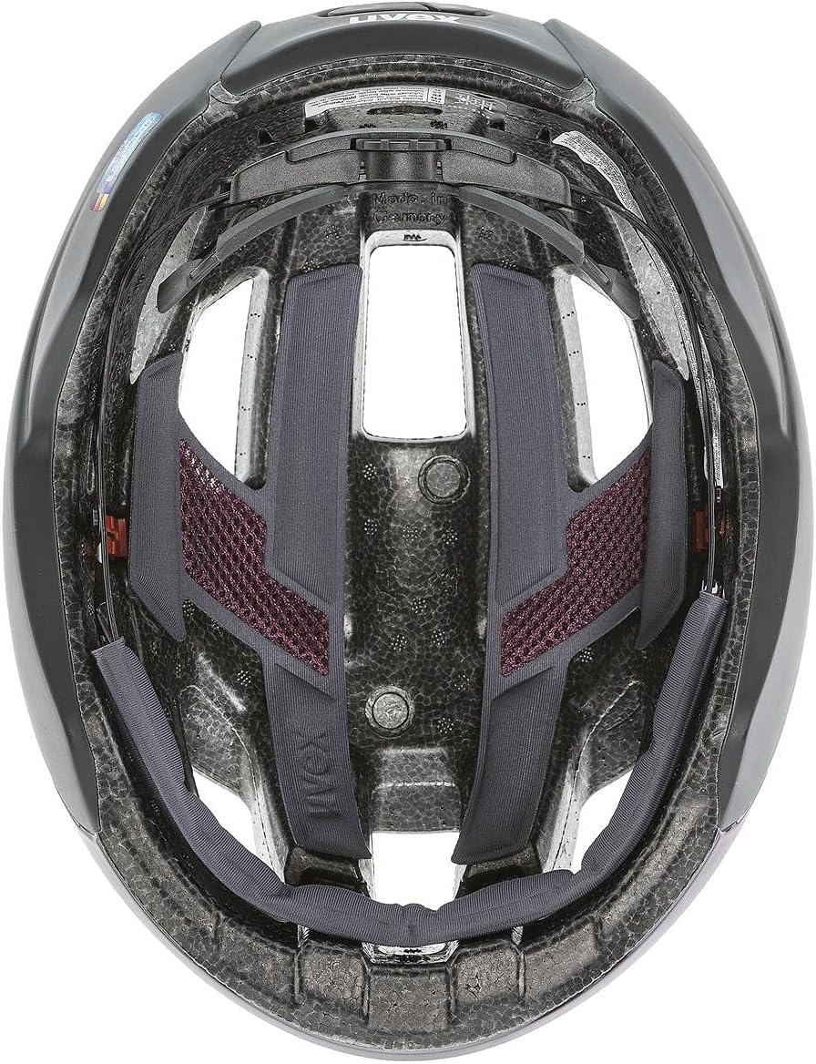Uvex Rise CC Rennrad Fahrrad Helm matt schwarz/lila 2022 52-56 cm, 52-56 cm