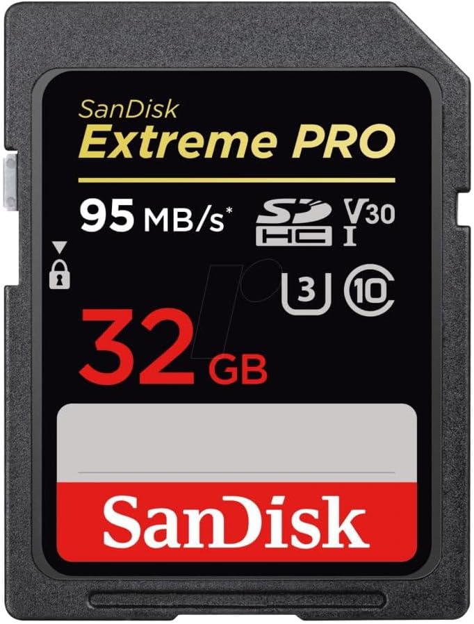SanDisk Extreme PRO SDHC UHS-I Speicherkarte 32 GB (V30, Übertragungsgeschwindigkeit 95 MB/s, U3, 4K