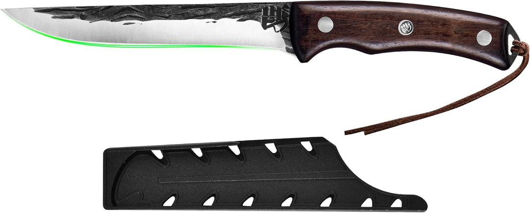 FULLHI Ausbeinmesser, Multi-Farben Griff Full Tang Küchenmesser, High Carbon Steel Carving Fishing D