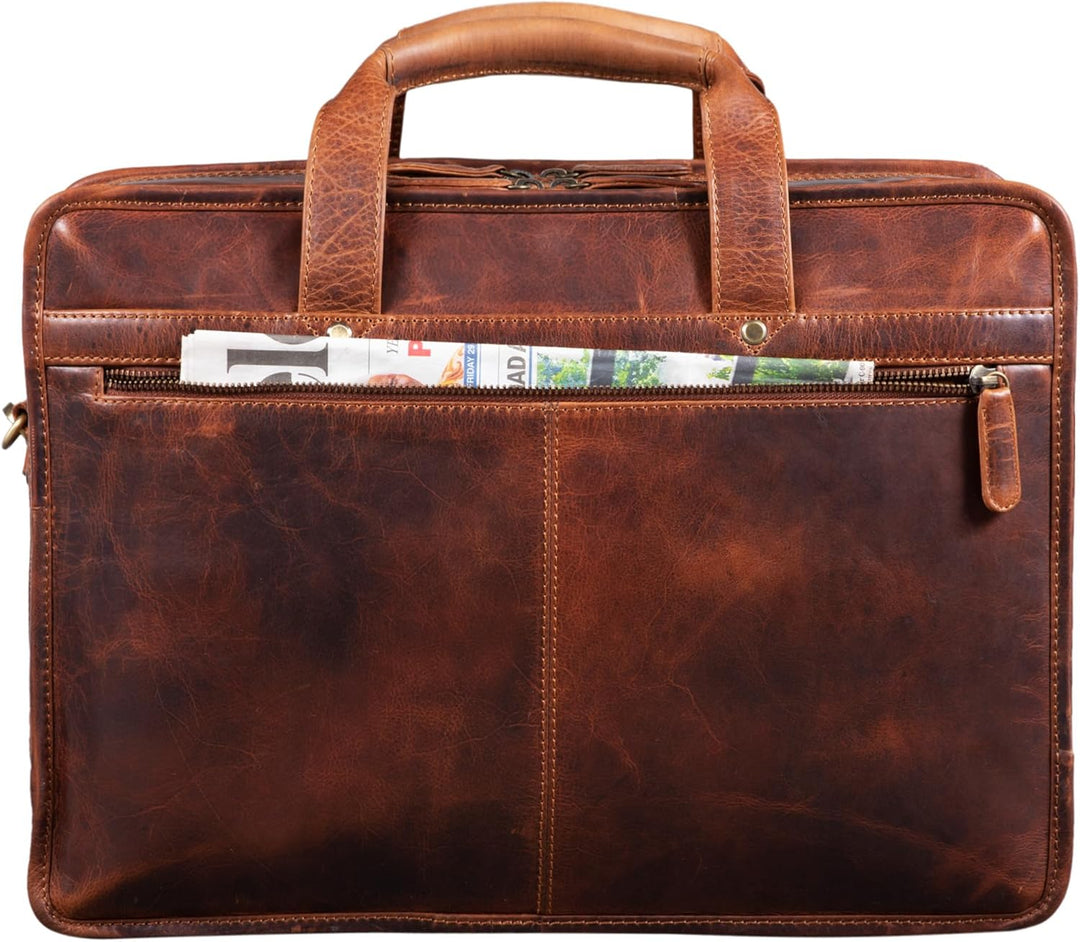 STILORD 'Yves' Aktentasche Herren Leder Arbeitstasche Dokumententasche 15,6 Zoll Laptoptasche Busine