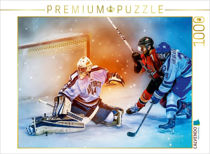 CALVENDO Puzzle Eishockey - Fight 1000 Teile Lege-Grösse 64 x 48 cm Foto-Puzzle Bild von Peter Roder