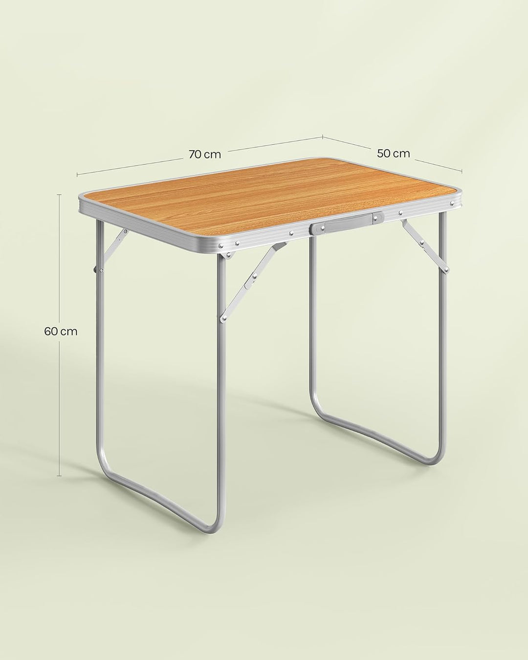 WOLTU Campingtisch Klapptisch Reisetisch mit Griff, 70x50x60cm(LxBxH) zusammenklappbar Gartentisch a