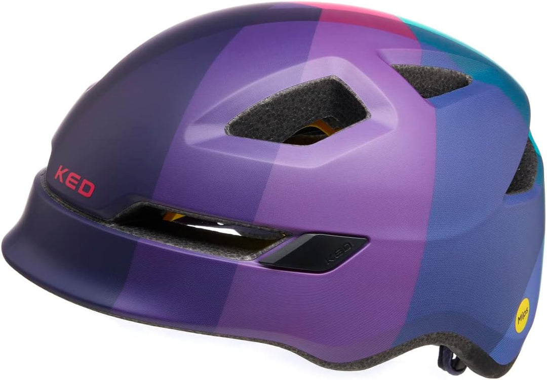 KED Unisex Jugend Pop Fahrradhelm M (52-56cm) Violett, M (52-56cm) Violett