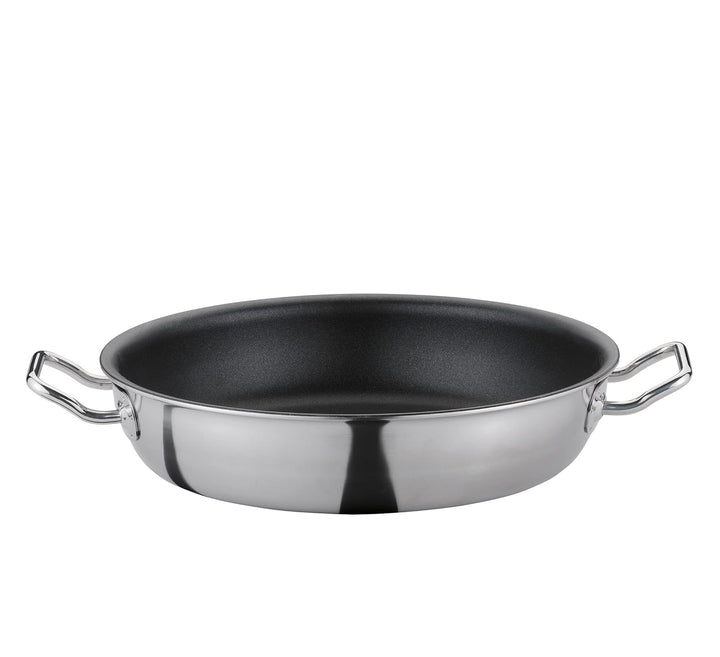 Spring Vulcano Classic Servierpfanne 32 cm | Edelstahl | 7 cm Hochrand-Pfanne | Antihaftbeschichtet