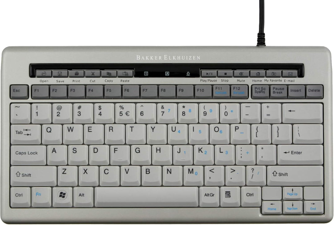 Bakker Eikhuizen KEYBSAT1HY Saturnus 840 Design S-Board Mini Tastatur mit Nummernblock (QWERTY, 10-H