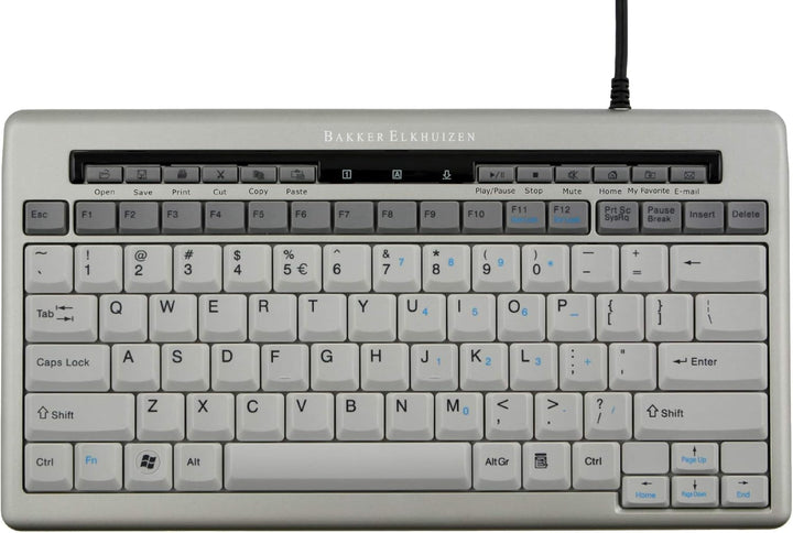 Bakker Eikhuizen KEYBSAT1HY Saturnus 840 Design S-Board Mini Tastatur mit Nummernblock (QWERTY, 10-H