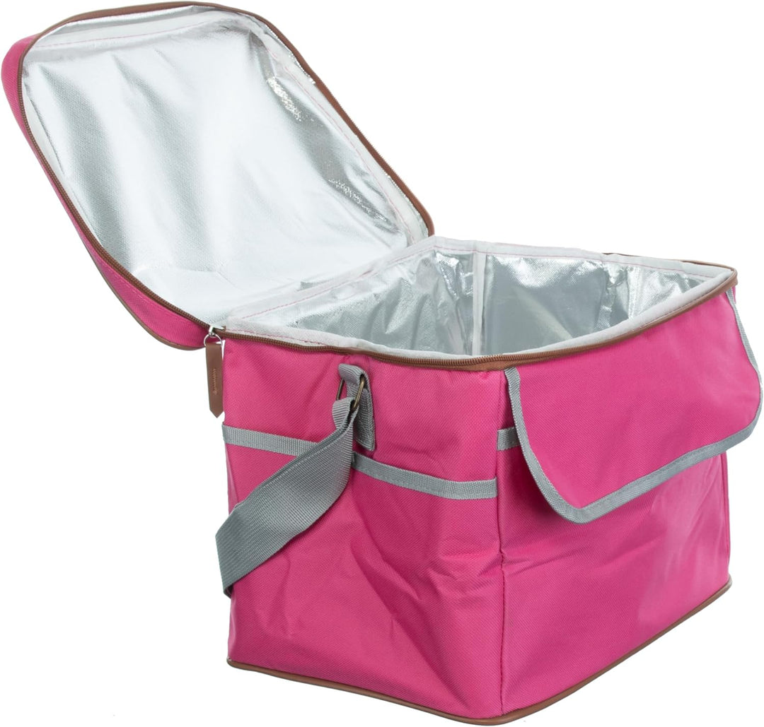 Brandsseller Kühltasche 19 Liter ca. 35 cm x 23 cm x 24 cm Faltbare Kühlbox Thermo-Shopper Strandtas