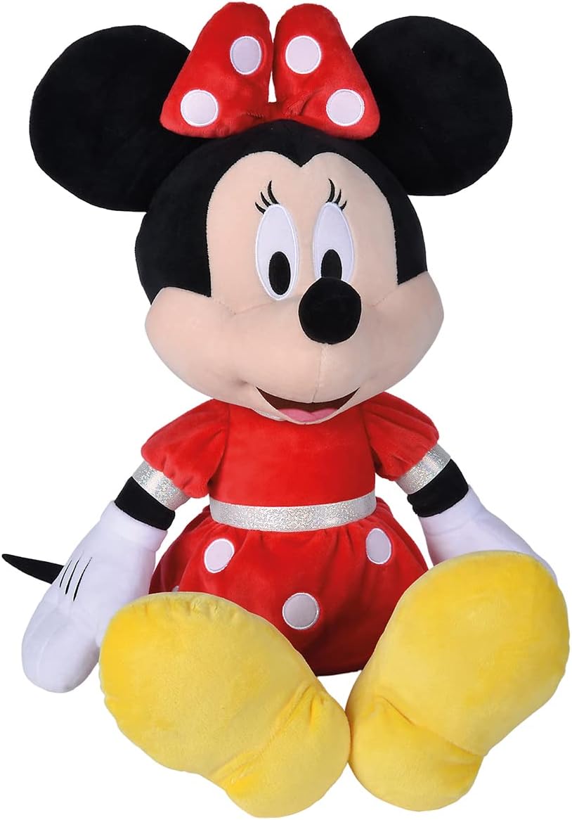 Simba 6315870232PRO - Disney Minnie Mouse, 60cm Plüschtier im roten Kleid, Kuscheltier, Micky Maus,