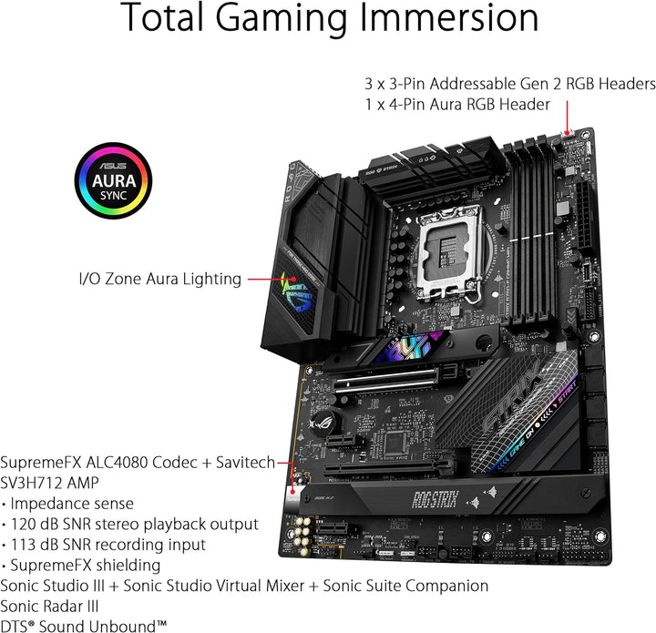 ASUS ROG STRIX B760-F GAMING WIFI Mainboard Sockel Intel LGA 1700 (Intel B760, ATX, DDR5 Speicher, P