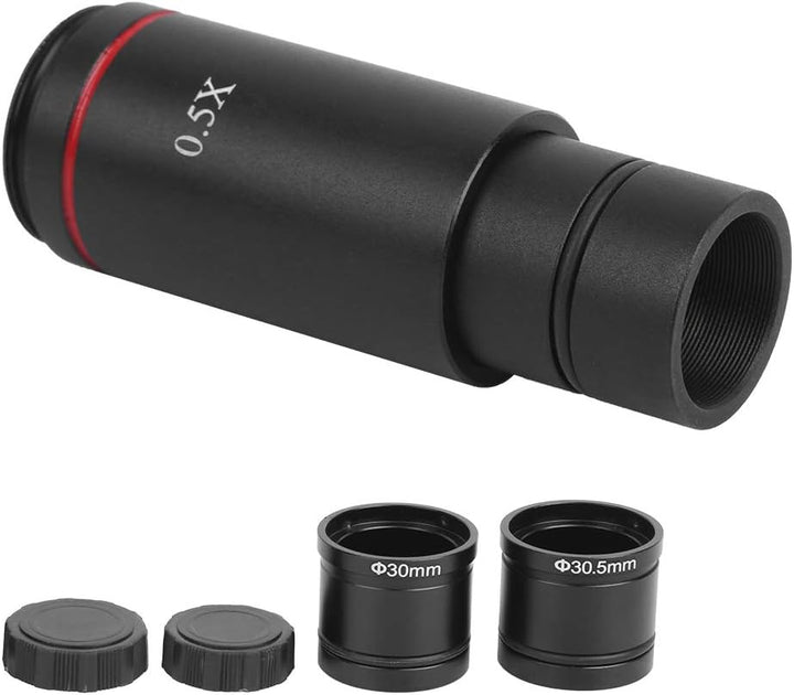 Fafeicy Mikroskop-Kameraadapter mit 0,5X Vergrösserung, C-Mount-Mikroskopkameraadapter, für AmScope