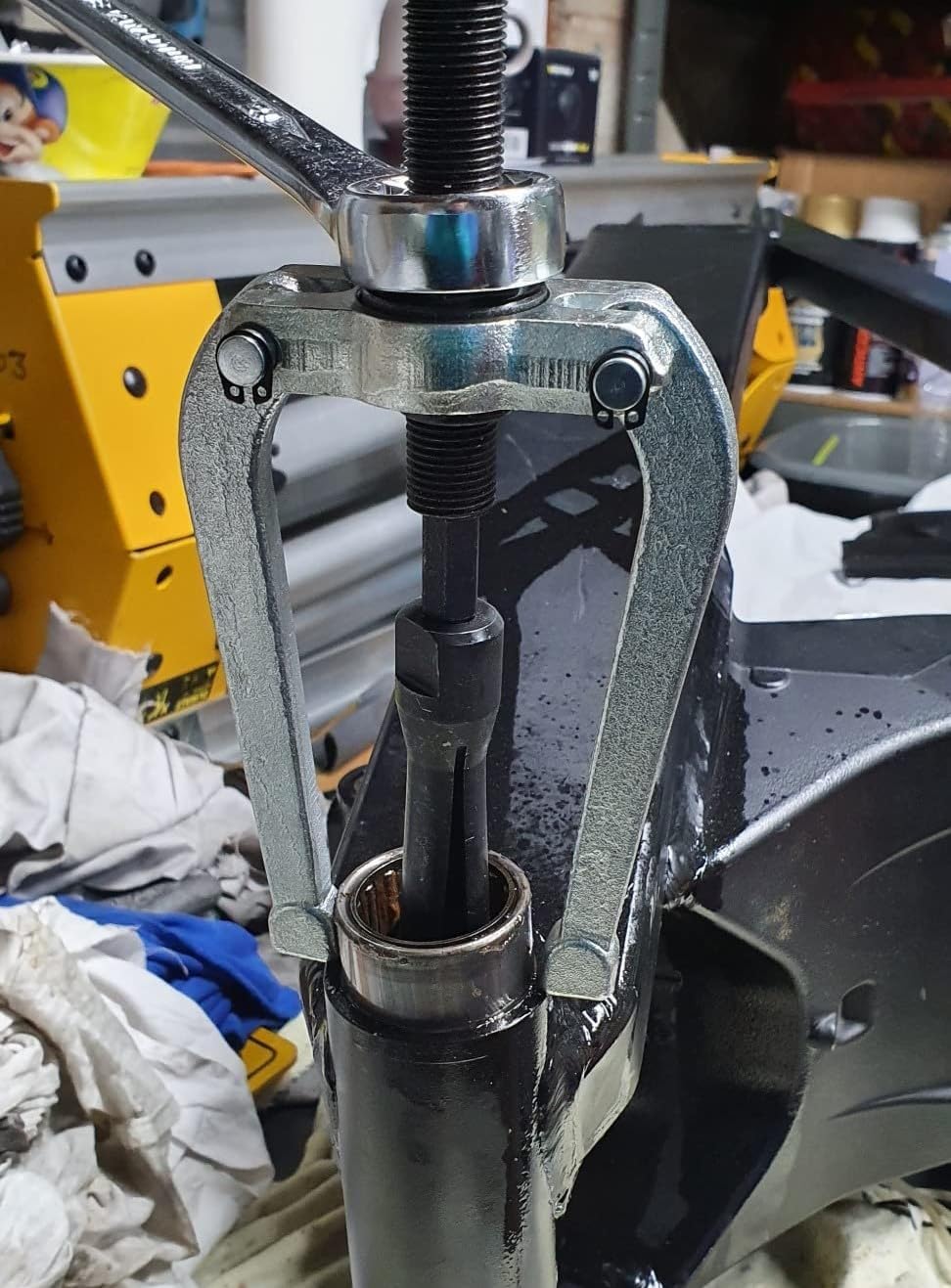 DAYUAN 16 TLG. Innenlager Abzieher Grundloch Lagerabzieher Werkzeug mit Gleithammer Satz